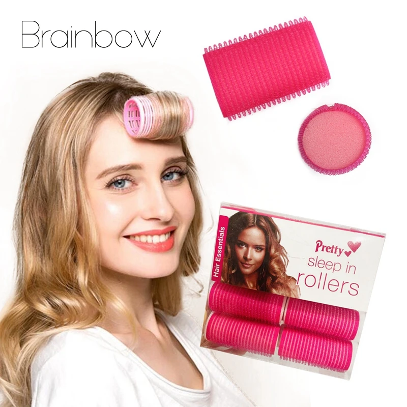 Brainbow 6 шт./упак. большие ролики волос губки Мягкая губка пены Любой размер волос DIY салон бигуди для завивки волос инструменты