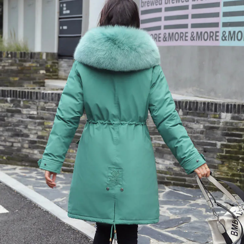 Winter Parker winter New Coat jacket hooded Slim thick fur collar Coat-30 degrees warm winter Coats jacket Parker