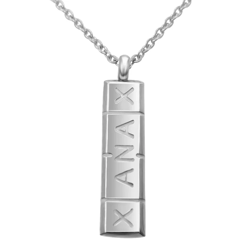 Модные Нержавеющая сталь Xanax Вертикальная таблетки бар Подвеска Цепочки и