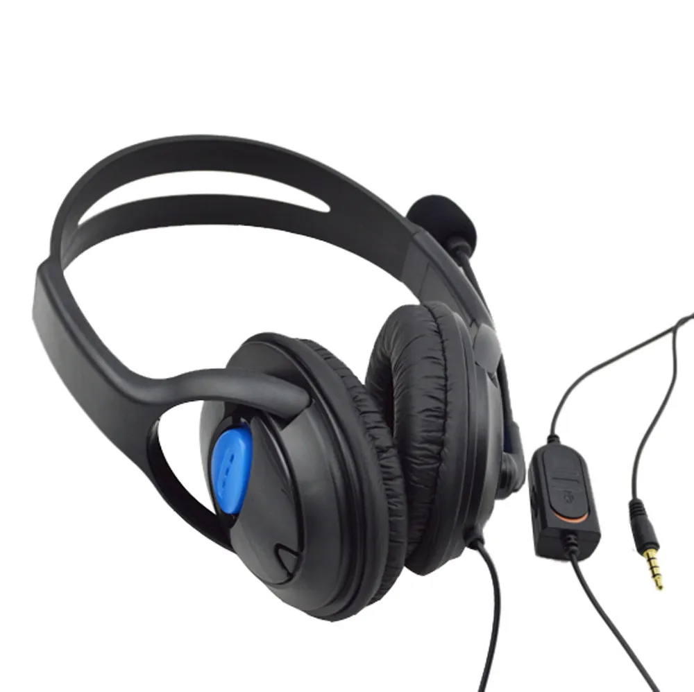 Проводная игровая гарнитура наушники с микрофоном для PS4 ПК ноутбука телефона 4