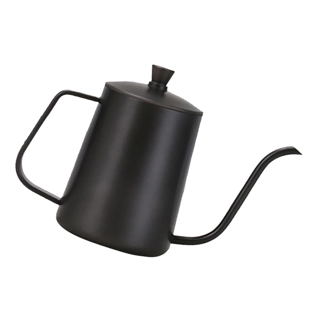 Кофейный чайник из нержавеющей стали Moka для капельного чая чайная посуда 600 мл BLK