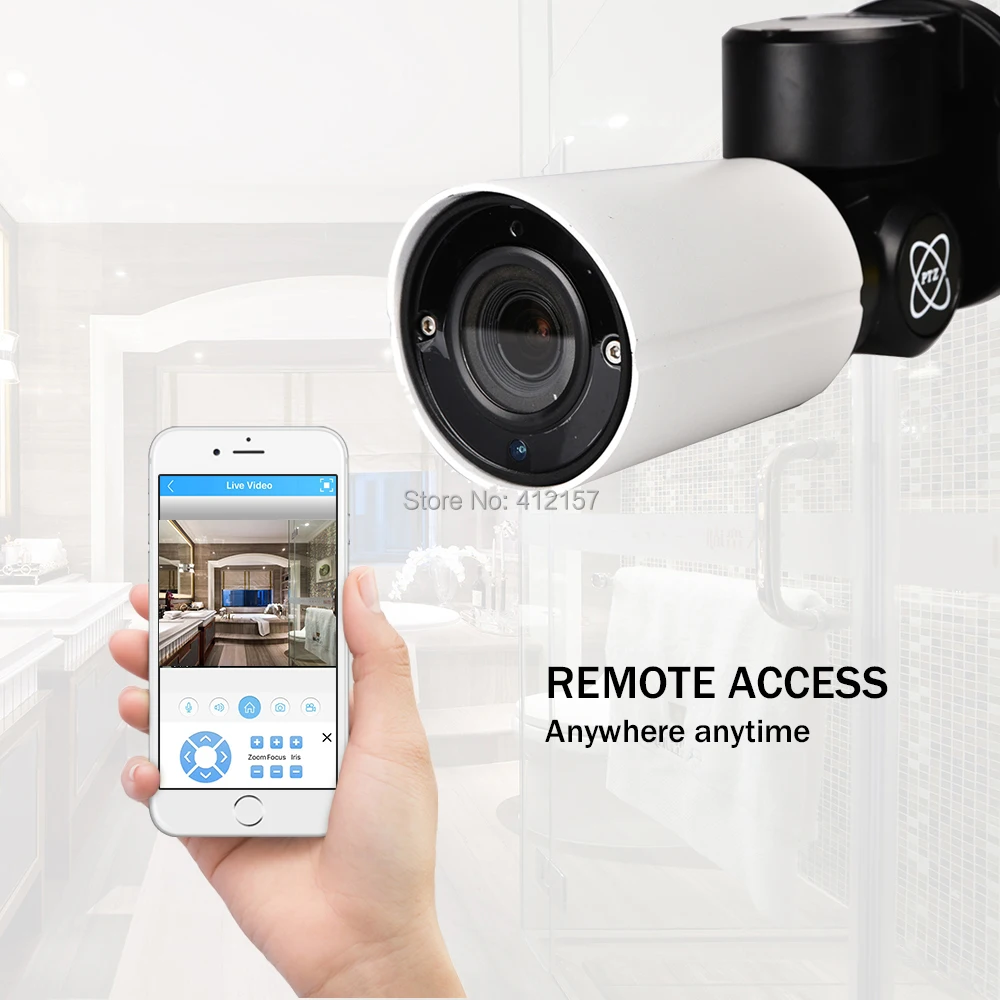 Ip камера безопасности 2MP 1080P Bullet 4 МП панорамирование наклон 4X зум 2 8 ~ 12 мм объектив