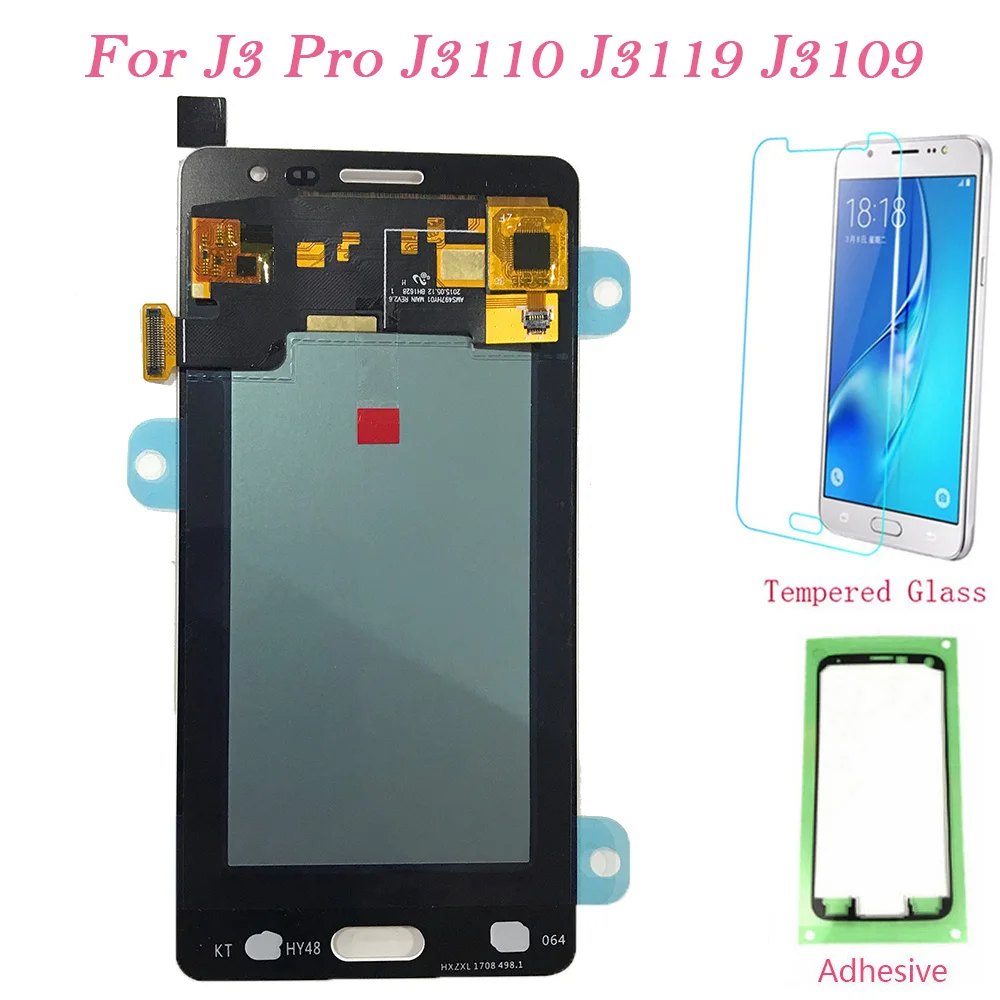 ЖК экран AMOLED для Samsung Galaxy J3109 J3110 J3119 сенсорный дигитайзер дисплей J3 Pro 2016