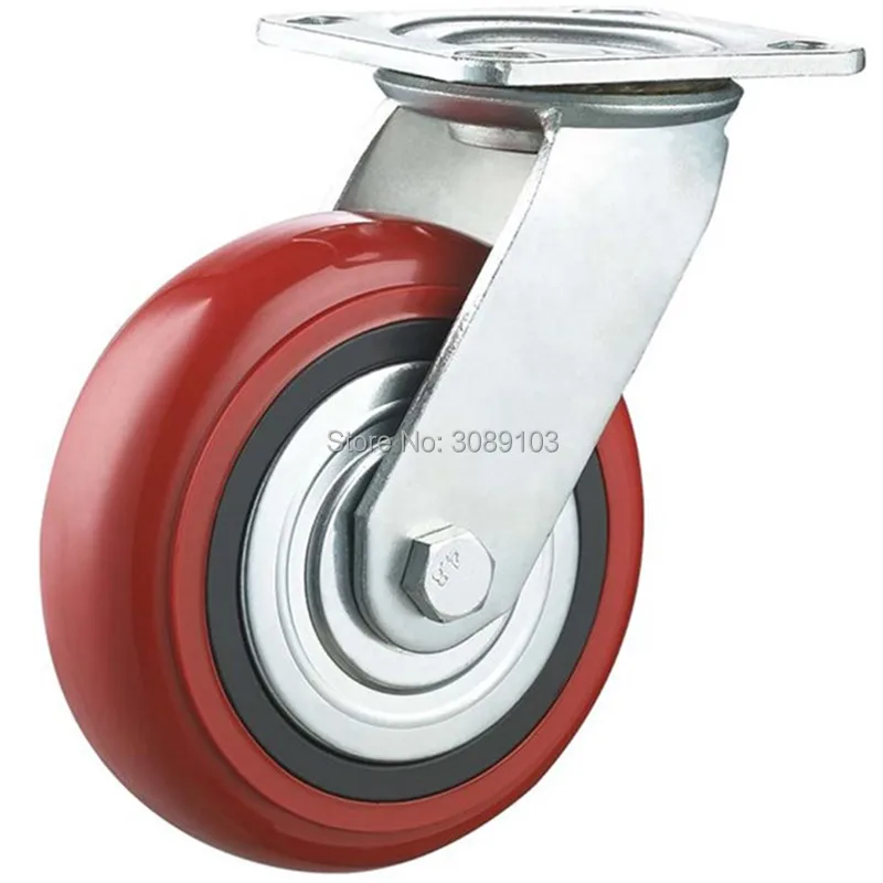 4 шт. ПВХ/ПУ 6 дюймов красный двойной шариковый подшипник корейский тип колесная