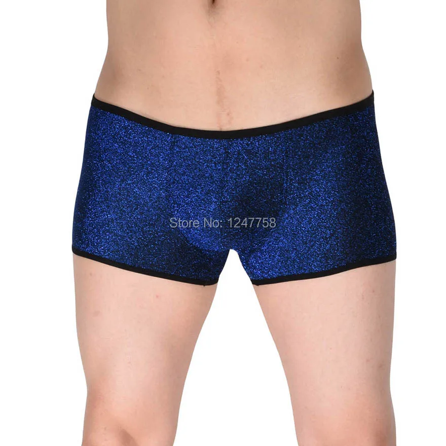 

Shiny Men's Cheeky Booty Boxers Bluge Pouch Pants Male Soft Boxers short