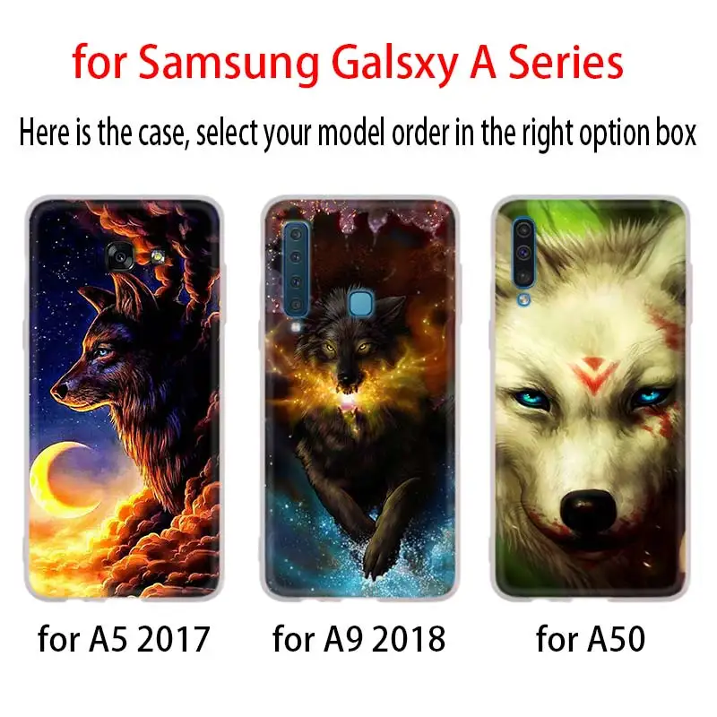 Fierce Snow волк чехол для Samsung Галактики A12/A20/A51/A70/A20s/A21s/A32/A50/A50s/A42/A52/A72 5G A8 A7 A6 2018