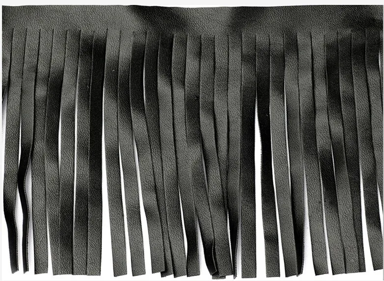 5 ярдов черная искусственная бахрома кожа кружевная лента отделка вышивка