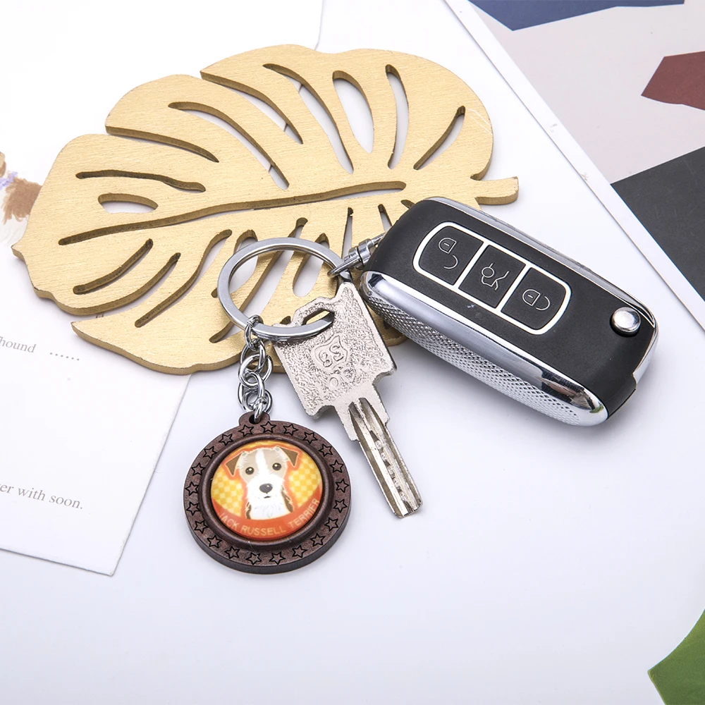 Новинка модный брелок ручной работы с собакой счастливый Джек Рассел Мопс такса