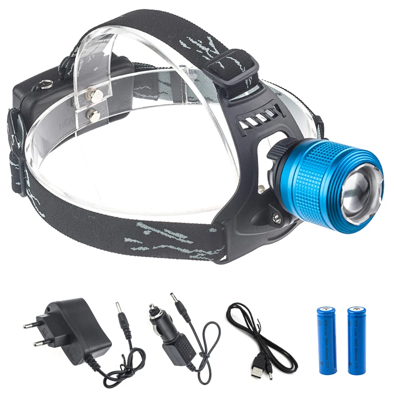 ГОРЯЧИЕ ПРОДАЖИ атаки глава СВЕТОДИОДНЫЕ фары 3000LM CREE XM L T6 LED 3 Режим Свет с 2*18650 и AC