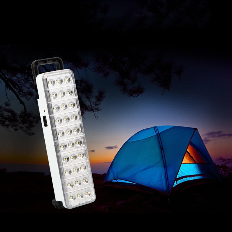 30LED многофункциональная Перезаряжаемые аварийное освещение энергии экономный фонарик Портативный Фонарь Лампа для походы, рыбалка, пеший туризм