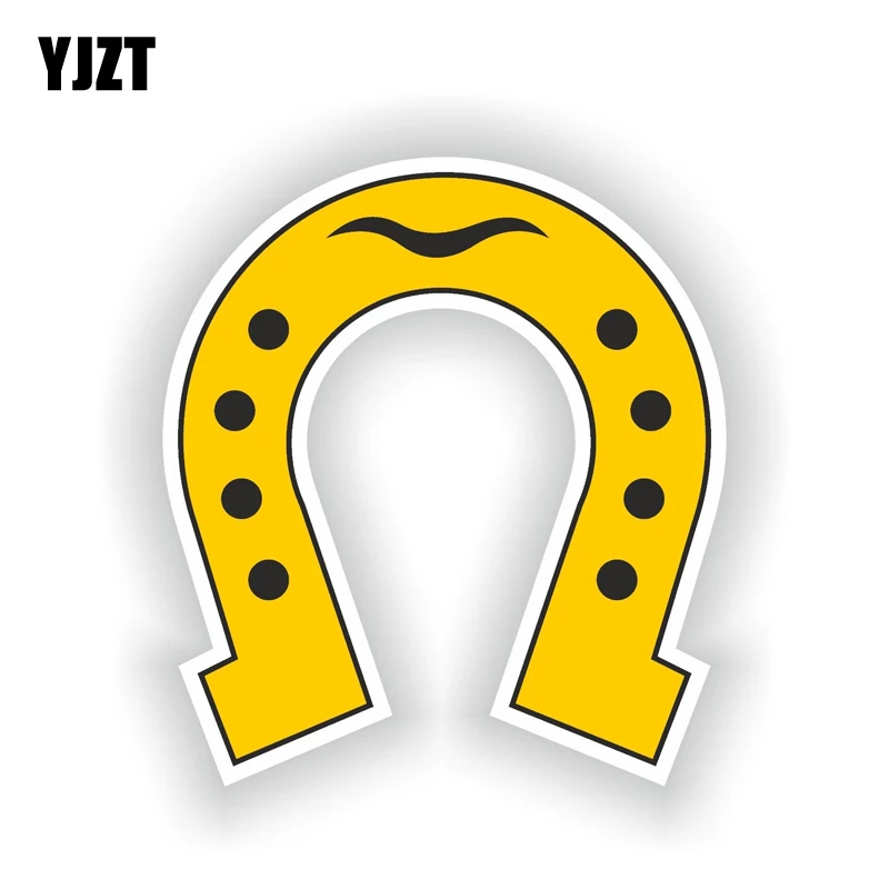 

YJZT 10,8 см * 12 см Автомобильная наклейка на удачу символ Подкова креативная наклейка 6-1923