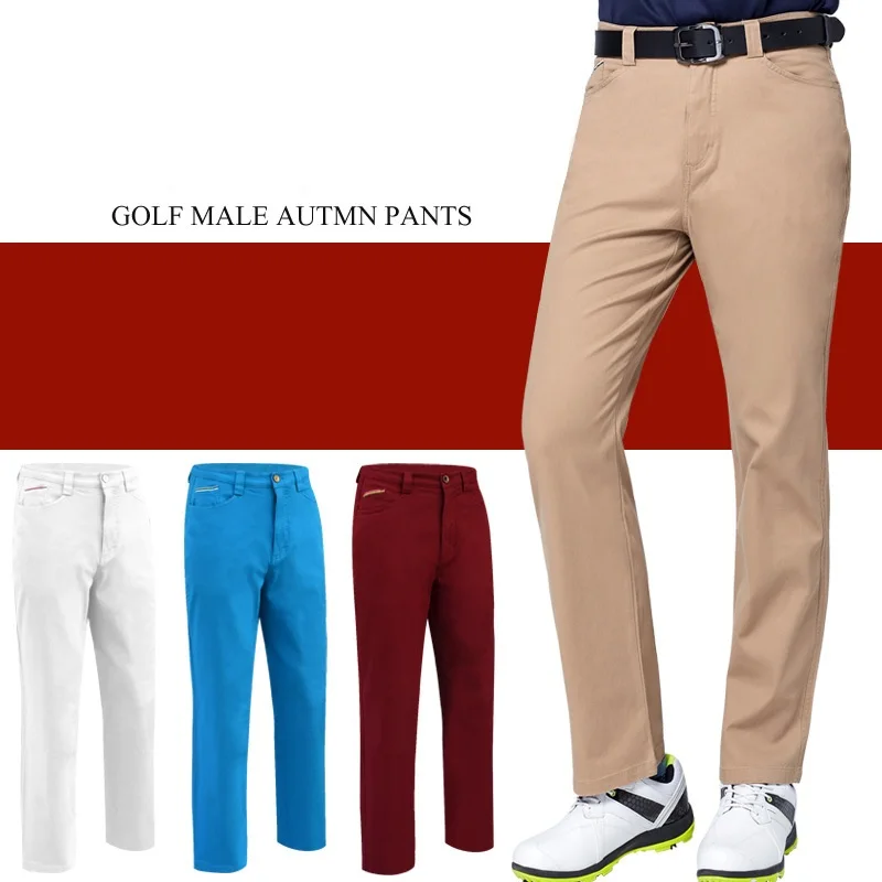 Autumn Winter Men Golf Trousers Warm Windproof Long Pants Male Wear Resistant Golf Tennis Sportswear Golf Clothing D0651