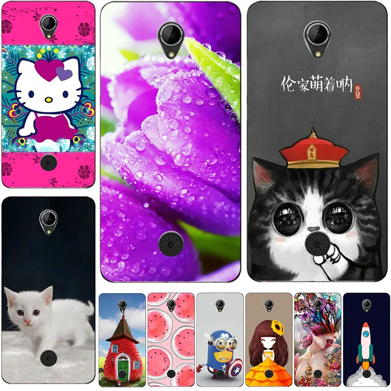 For Acer Liquid Zest 4G Z528 case cover 2016 New Arrival Painting Colored Tiger Owl Rose Soft Tpu Case Z525 | Мобильные телефоны и