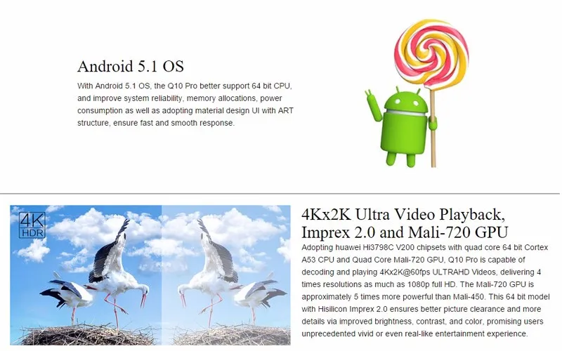 Himedia Q10 Pro 4K Android 7,1 ТВ приставка 3D смарт медиаплеер Hi3798CV200 четырехъядерный телеприставка Bluetooth Wifi ТВ приставка Dolby