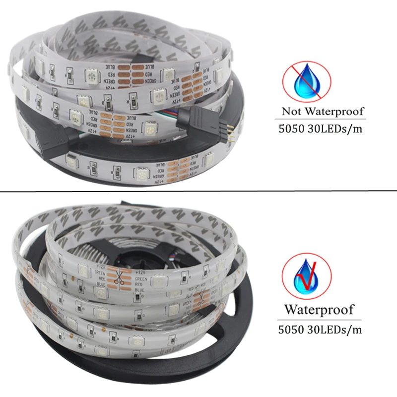 Wi Fi светодиодные ленты SMD 5050 waterproof DC 12 В в светодио дный RGB гибкие лента Диодная