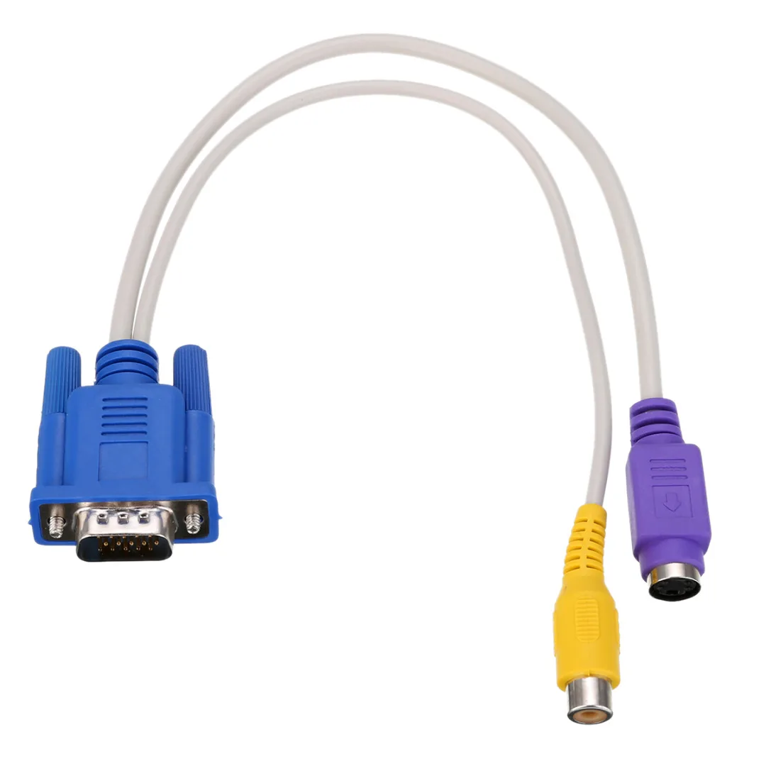 Sub-D VGA RCA S-Video адаптер 15-Pin VGA RCA Мужской Женский Разъем композитный HD AV аудио ТВ Out адаптер конвертер видео кабель