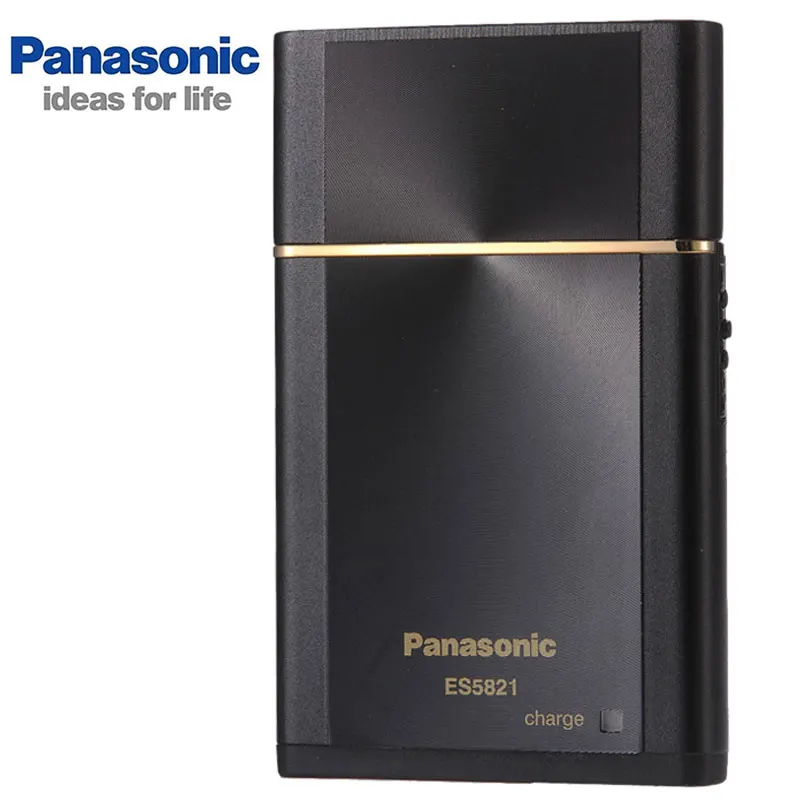 Черный Переносная перезаряжаемая электробритва Panasonic с отдельной плавающей одинарной режущей головкой для сухой и влажной очистки ES5821 - Цвет: Черный