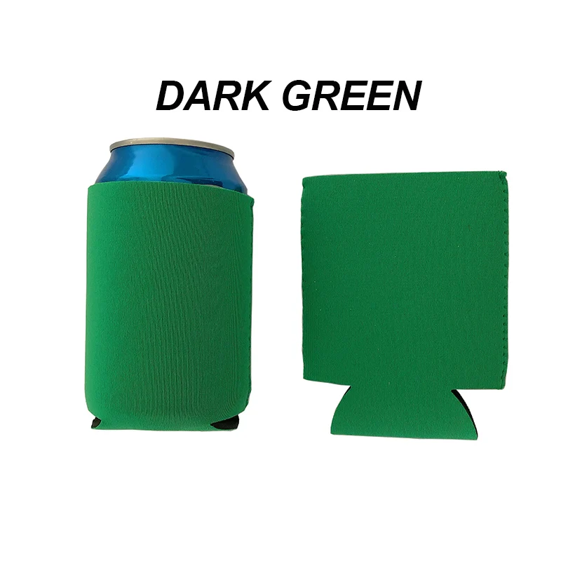 1 шт. неопреновые пустые бутылки пива охладители на заказ Koozie может охладители рукава Свадьба для подарка День Рождения украшения для девичника - Цвет: Dark Green