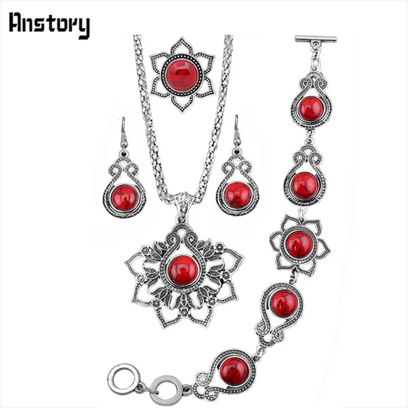 Кленовый лист кулон камень комплект ювелирных изделий Цепочки и ожерелья