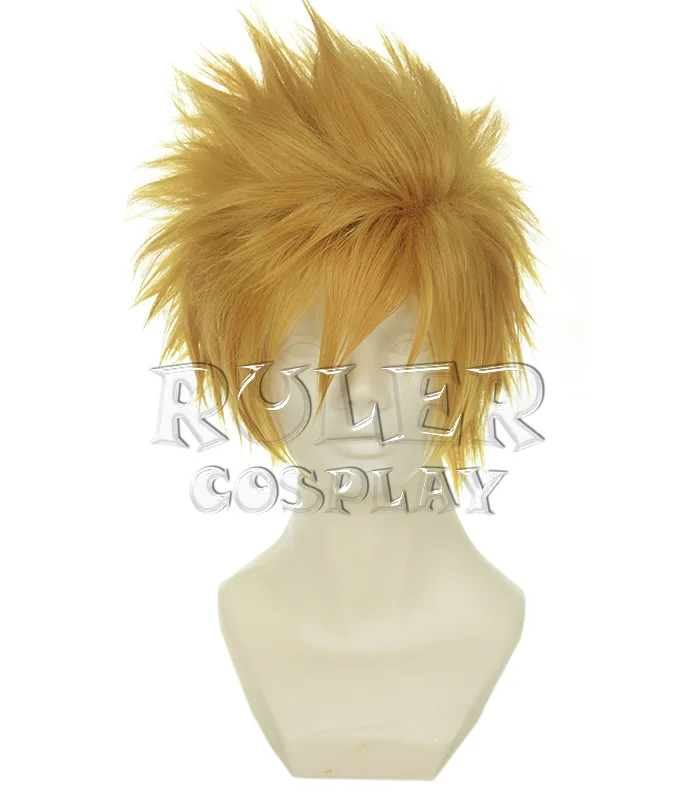 Kingdom Hearts Ventus Roxas короткие золотисто-желтые парики для Хэллоуина+ парик