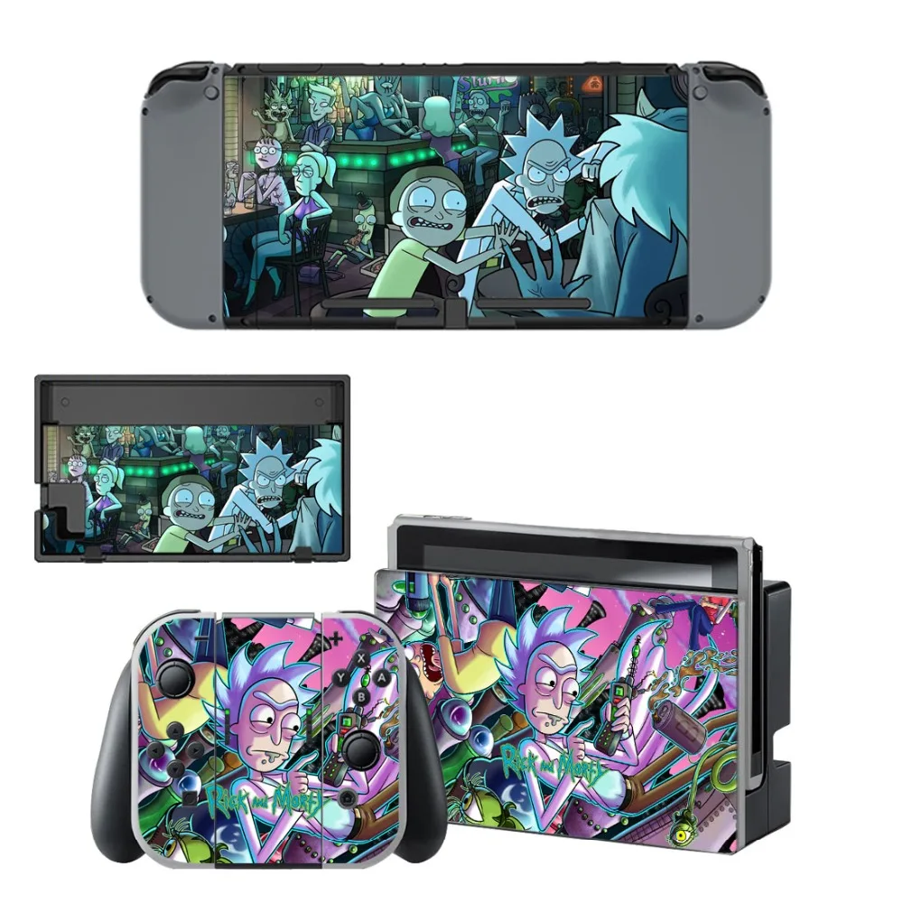Виниловая наклейка Rick and Morty для виниловой наклейки doswitch для консоли Nintend Switch NS и контроллера Joy-Con