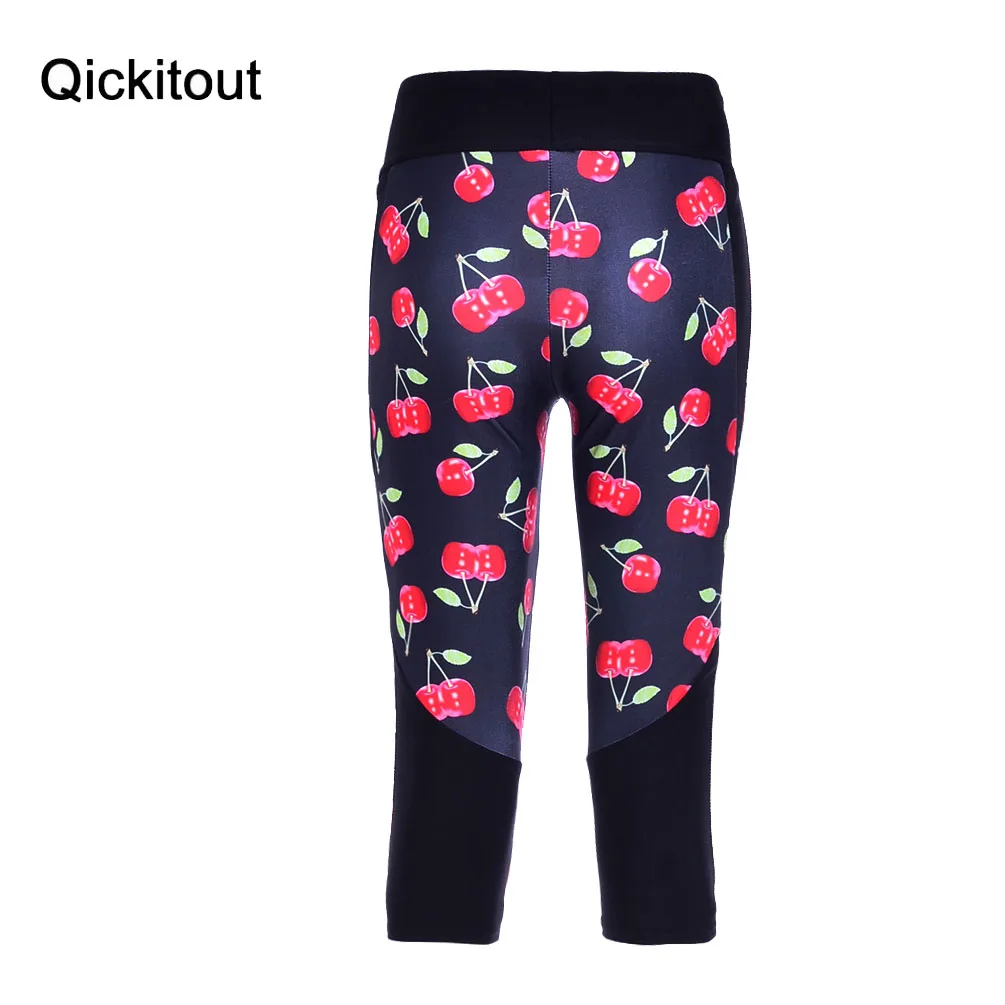 Прямая доставка хит продаж женские штаны с 7 точками леггинсы милые вишни