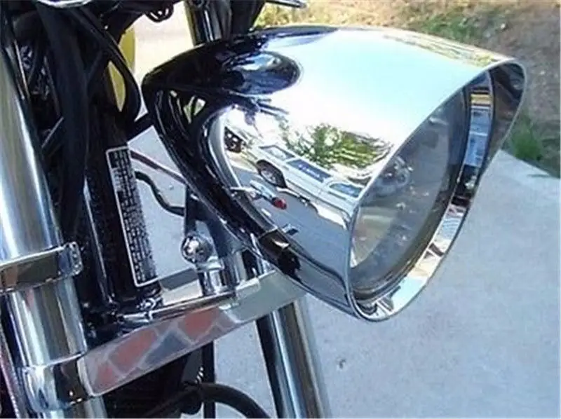 Black Motorbike Bottom Mount Headlight Bracket Adapter Cruiser Chopper Touring |