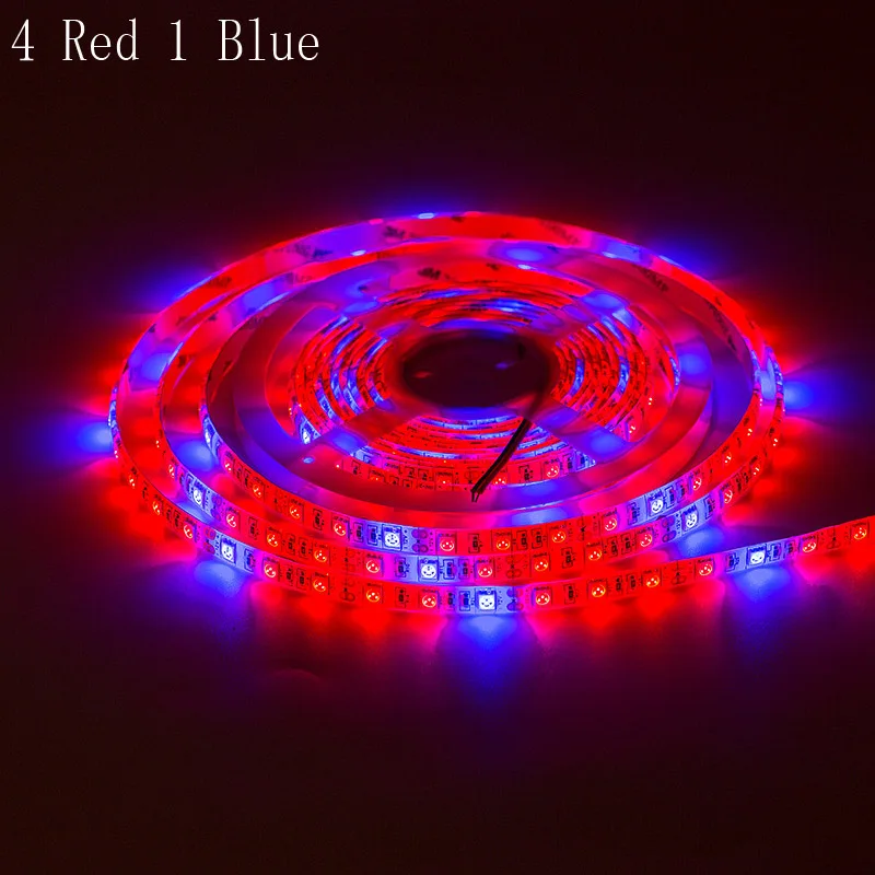 ReBlue Led лампы рассада светодиодный светильник AC/DC 12V растительная лампа для выращивания растений с питанием от источника full spectrum Led 3:1 4:1 5:1 для растений, 1 м, 2 м, 3 м, 5 м