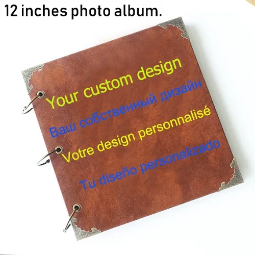 12 inches own design 50 страниц приключений ждёт персонализированный Выгравированный кожаный фотоальбом, пользовательская Свадебная Гостевая книга, фотоальбом со стрелой - Цвет: 12 inches own design