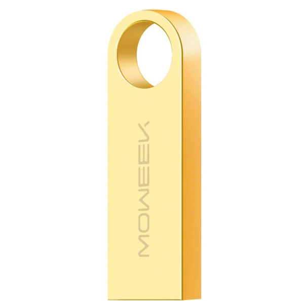 Gold Moweek USB Flash 64 GB 32 GB 16 GB 8 GB 4 Гб Флеш накопитель 128 GB флешки Водонепроницаемый Металлический USB 2,0 Flash Drive cel usb stick для подарка - Цвет: Gold