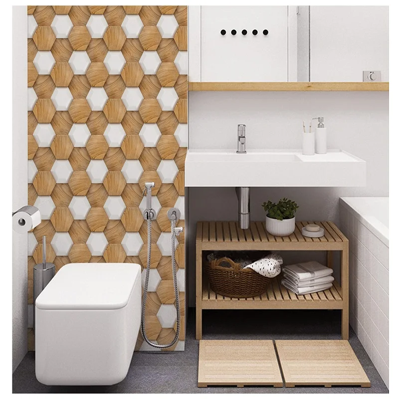 

3D stereo tile stickers Decorative anti-collision stickers PVC wall stickers for mildew, anti-mite, anti-fouling