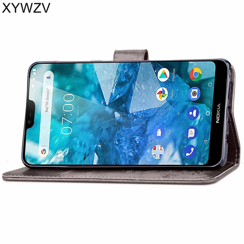 sFor Capa Nokia 7.1 Case Cover Luxury PU Flip Wallet Phone Bag For 2018 Filp Shell Fundas | Мобильные телефоны и
