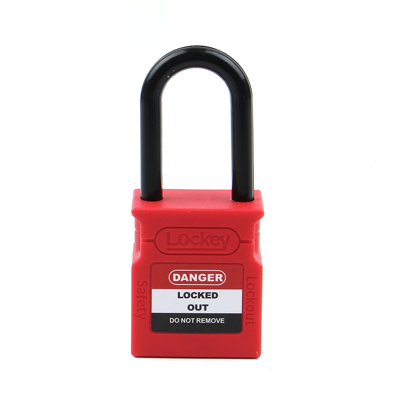 Китай Lockey новый дизайн 38 мм нейлоновая Опора предохранительный висячий замок
