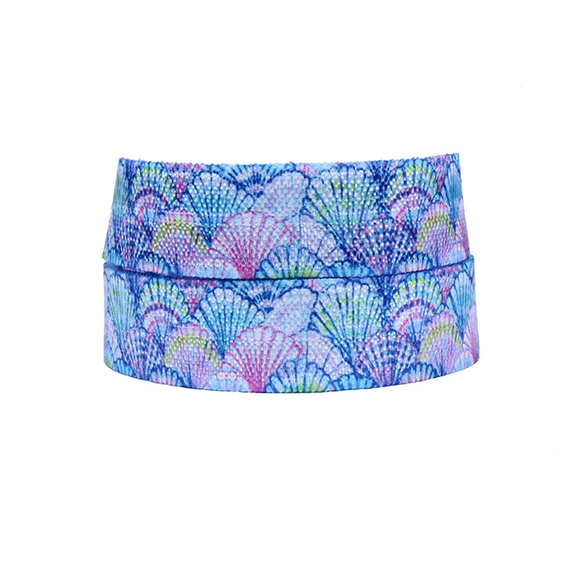

(50yards/lot) Free shipping colorful flower printed fold over elastic