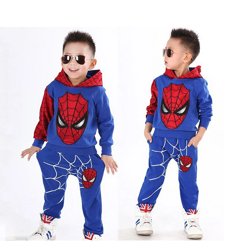 2017 New Winter Autumn Trolls Boy Children's Clothing Coat Spiderman Costume Batman Suit Kids Children Pullover pjmask Set |