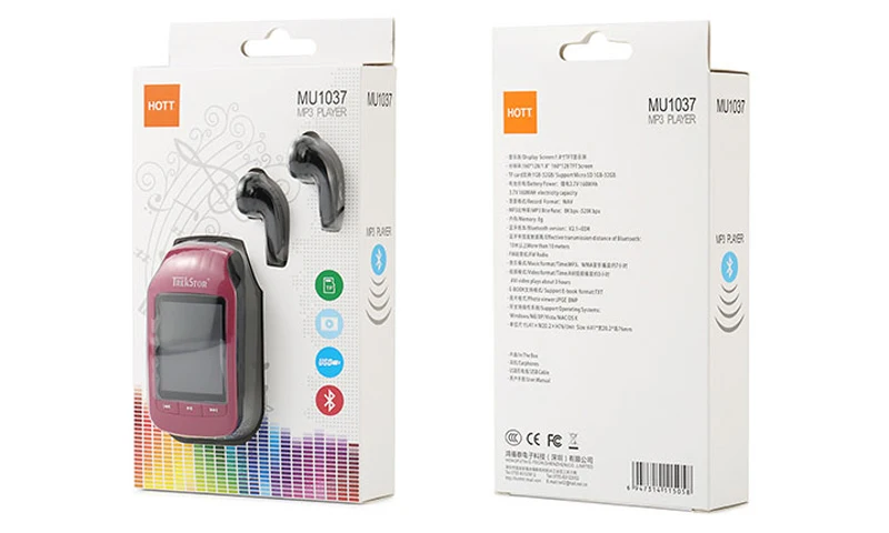 HOTT A505 Новый портативный 8 ГБ MP3 музыкальный плеер спортивный Шагомер Bluetooth FM радио