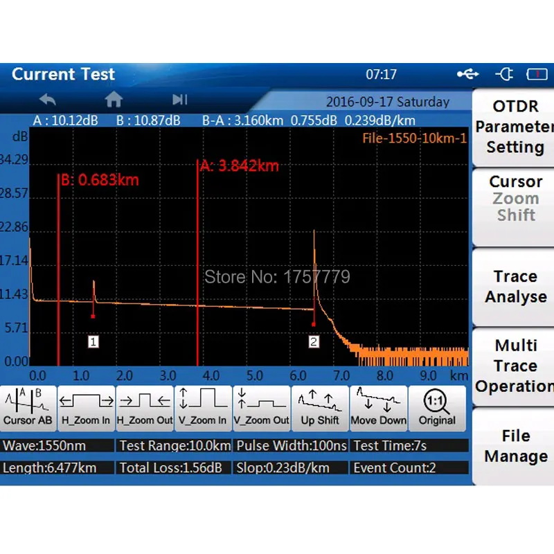 Новый рефлектометр оптического временного домена волоконный тестер 1310 нм с