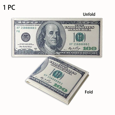 Old Dollar 100 Креативный Шикарный кошелек с зажимом для денег, мужской кошелек для денег и карт, с узором в виде купюр, доллара, евро, фунта, холщовые Зажимы для денег, унисекс кошелек - Цвет: Old Dollar 100