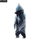 Полноразмерная Алмазная 5D картина сделай сам, вышивка большой черный медведь, мозаика для вышивки крестиком, подарок для домашнего декора, CJ28