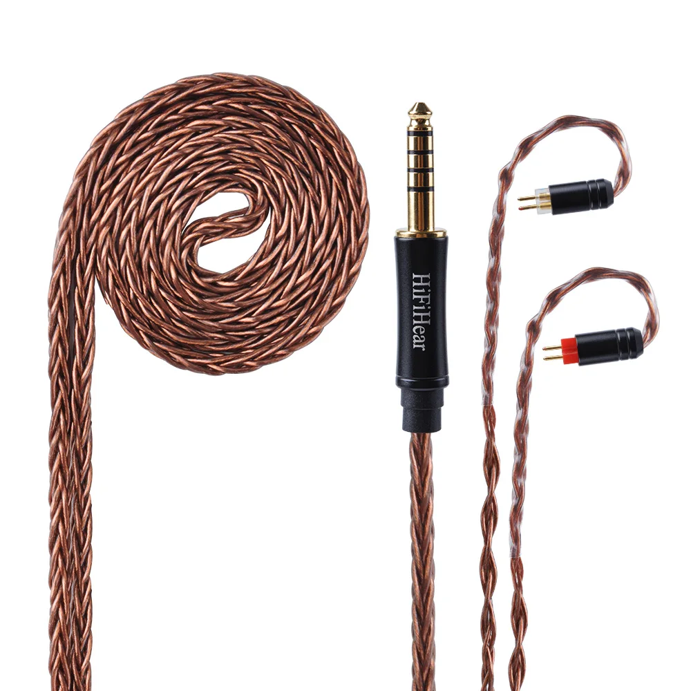 HiFiHear 8 Core с серебряным покрытием Модернизированный кабель 2,5/3,5/4,4 мм балансный кабель с MMCX/2pin разъем для ZS10 ZS6 ES4 HQ5 HQ6