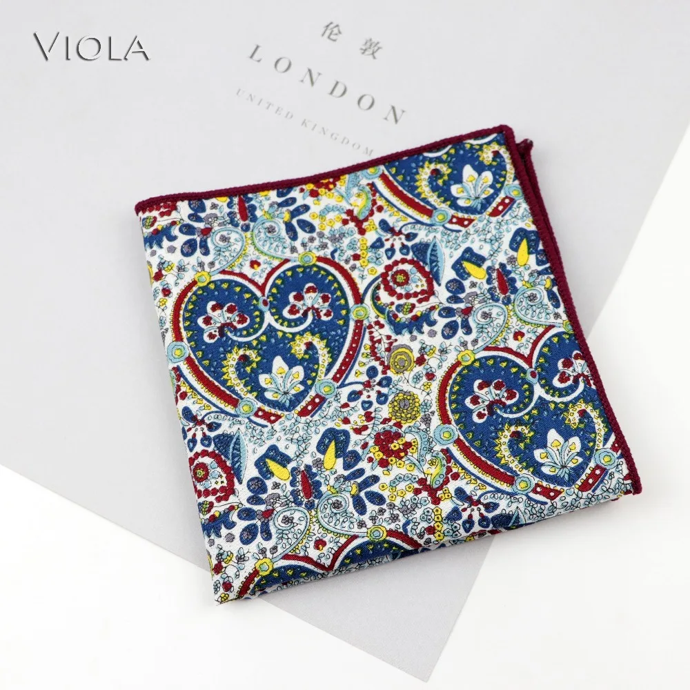 Платок из 100% хлопка с принтом Hankie платок мягкой ткани цветочным мужской