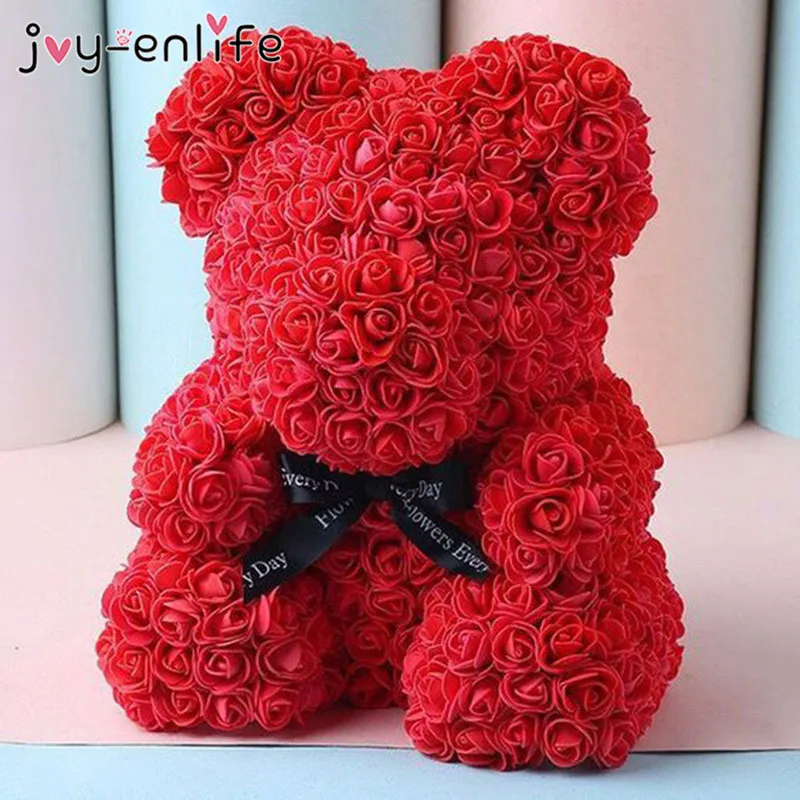 1Pcs Polystyrene Styrofoam White Foam Bear Mold Artificial Flower Head Rose Teddy Valentine's Day Gifts Party Wedding Decoration