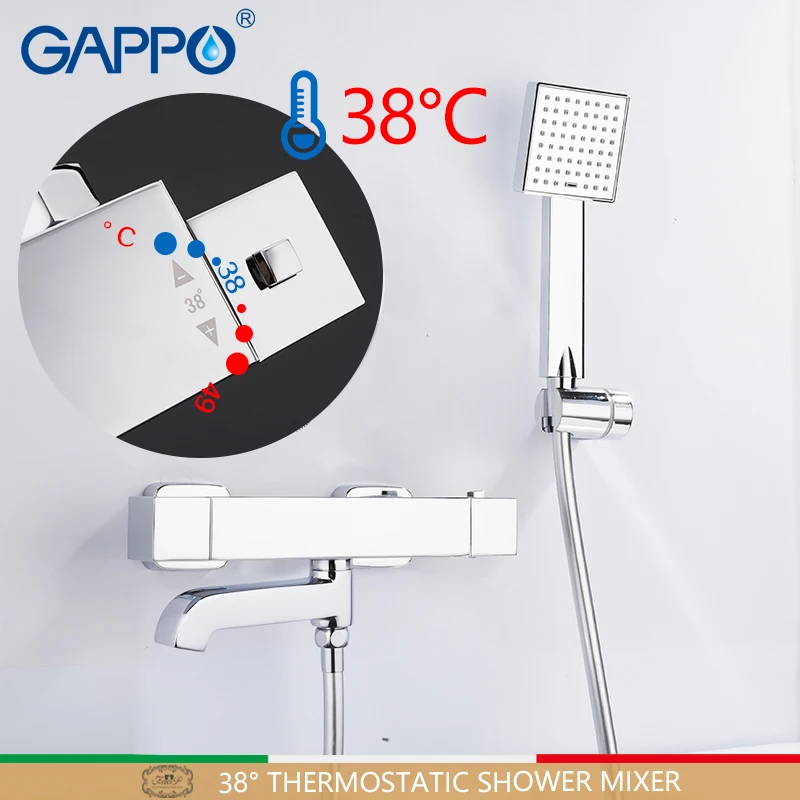 

Термостатический Смеситель GAPPO, кран для ванны с термостатом, настенный