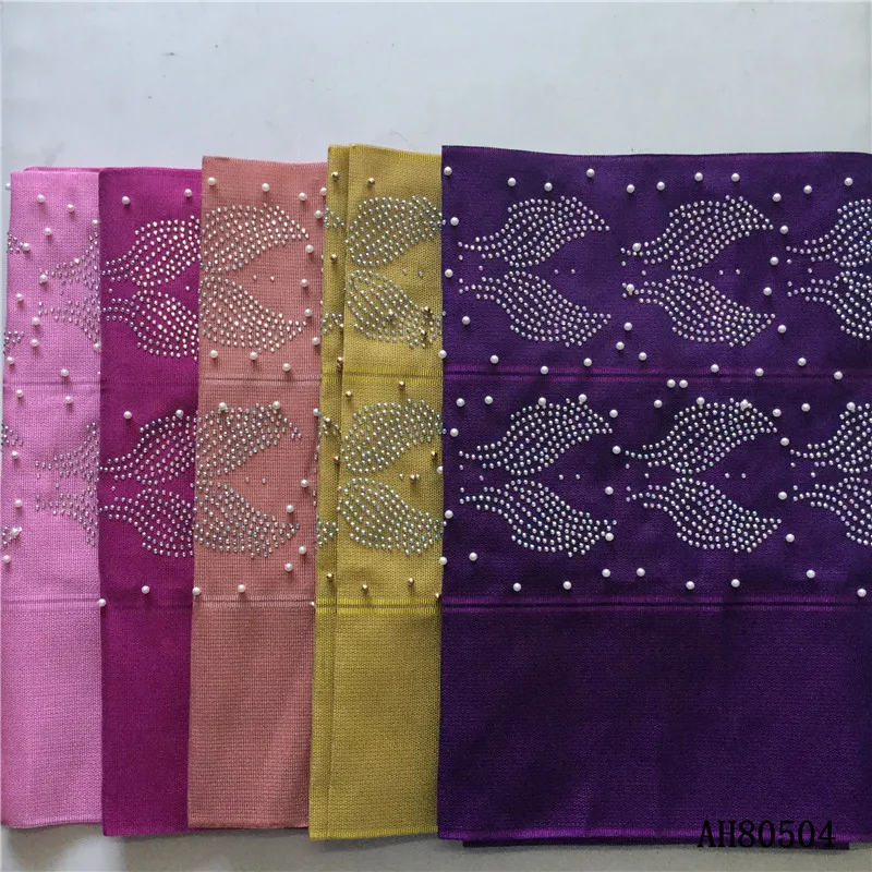 2019 головной убор 2 шт./пакет нигерийский последний Aso Oke Gele с камнями и бусинами