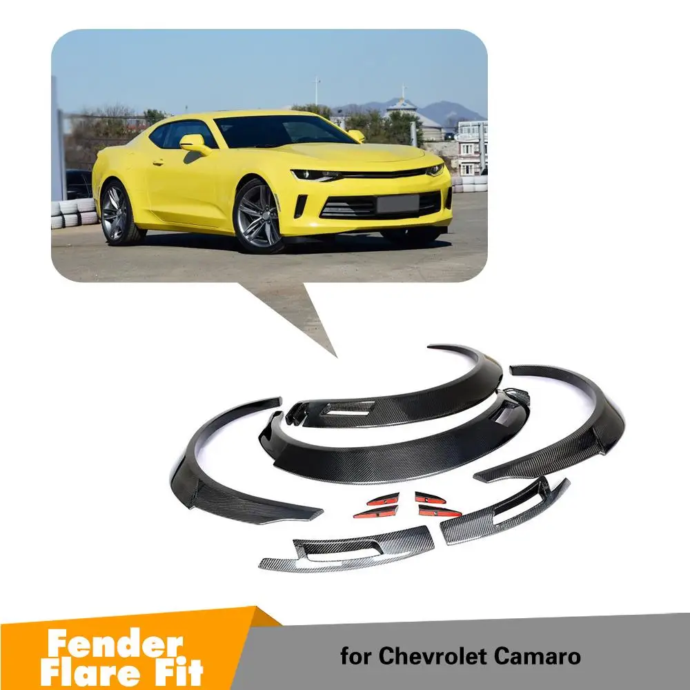 Автомобиль боковой крыло вспышки крышка Брызговики Накладка для Chevrolet Camaro- колесо из углеродного волокна Арка автомобиля спойлер