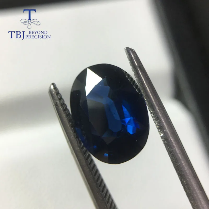 TBJ натуральный нагреваемый Африканский синий сапфир Овальный 7 7*10 4 мм ard 2.88ct