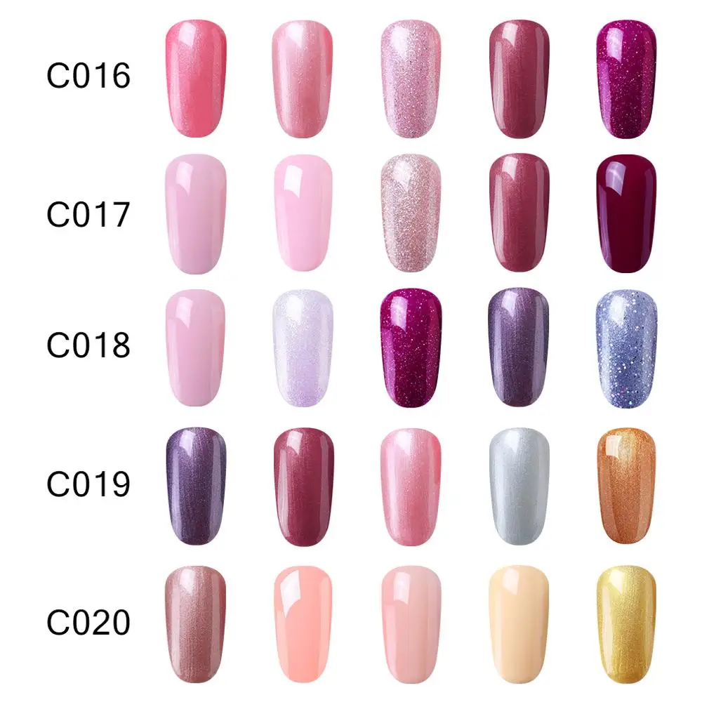 

(6PCS/LOT)Elite99 Gel Nail Polish Set LED UV Gel Gift Set Nail Soak Off Nails Gel Lacquer Glitter 10ML Nude Hybrid Nail Polish