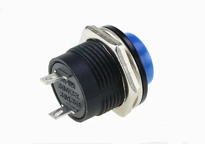 6 шт. R13-507 Мгновенный SPST без Красной круглой крышки кнопочный переключатель AC 6A/125V