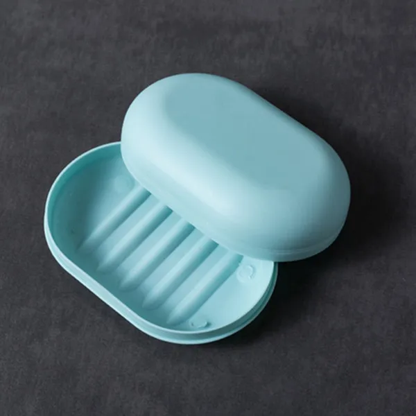 Light Blue XZJJA ванная комната водонепроницаемый мыльница с крышкой портативный Открытый путешествия мыло органайзеры чехол держатель для мыла Товары для ванной комнаты - Цвет: Light Blue
