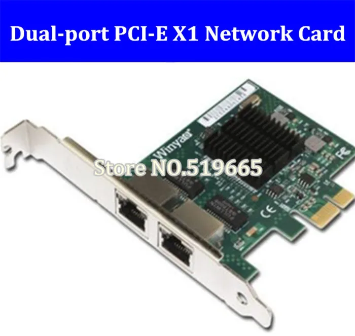 E575T2 двухпортовый PCI E X1 Gigabit Ethernet Сетевая карта 10/100/1000 Мбит/с LAN адаптер контроллер